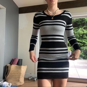 French Connection long sleeve stripped dress